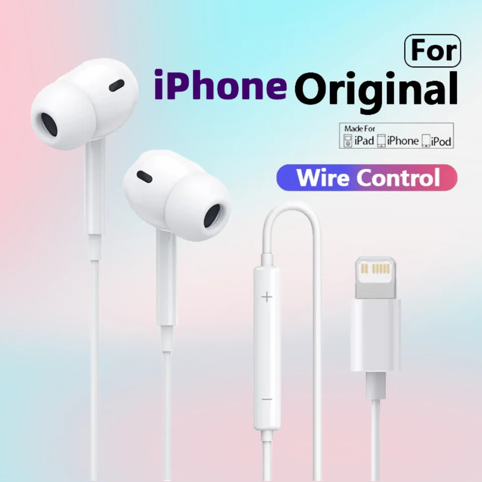 Iphone Earphones 14 13 12 11 Max Mini 8 7 6s X XS XR SE In-ear Wired