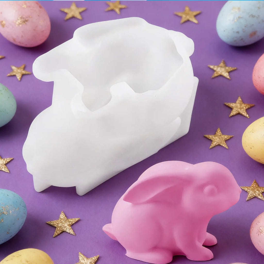 Easter Rabbit Mold 3D Silicone Casting Moulds Home Decor Cement