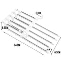 Pants Hanger Clothes Hangers Tongs Clothes Rack Hangers Stainless Steel Folding Pant Rack Tie Hanger Bedroom Closet Organizer Zpaxo white