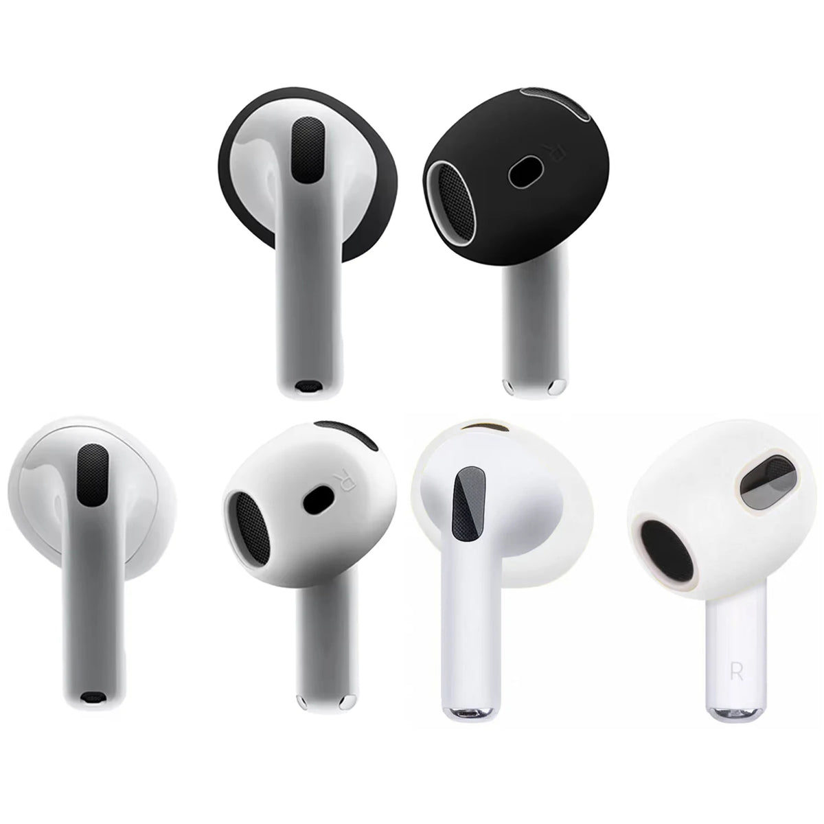 1-3Pairs For Apple AirPods 4 Silicone Earbuds Cover Ear Tips Anti Slip Earphones Earplugs For AirPods 4th Gen Protective Sleeve Zpaxo Mixed 3Pairs 3 Pairs