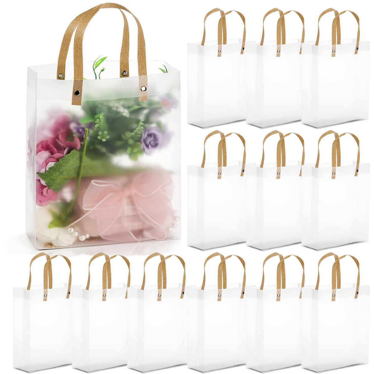 20-Pack Mini Tote Bags 6.3x5.9" – Party & Wedding Favor Bags