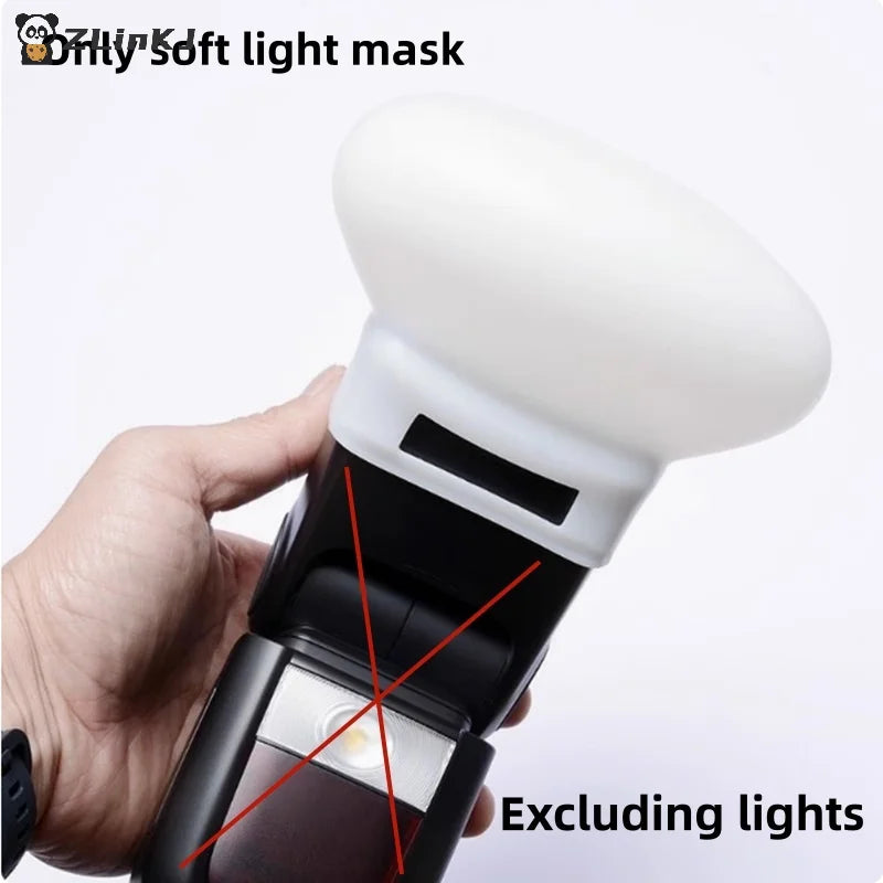 ▶1Pcs Diffuser Bounce Dome Soft Silicone Flash Cap Universal Zpaxo
