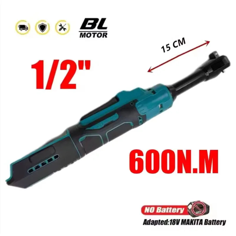 Makita 18V Battery Brushless Electric Ratchet Wrench 1 2 Extended