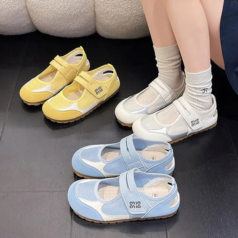 Women Mary Jane Flat Shoes Slip-on Casual Soft Bottom Lightweight