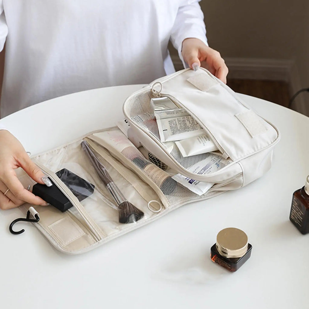 Toiletry Travel Bag Hangable Makeup Organizer Cosmetics Storage Pouch