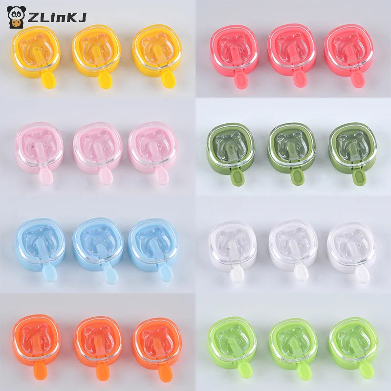 ▶2/3Pcs Miniature Dollhouse Simulation Making Ice Stick Mold Mini Bear Ice Stick Model Toys For Doll Accessories Girl Toy Zpaxo