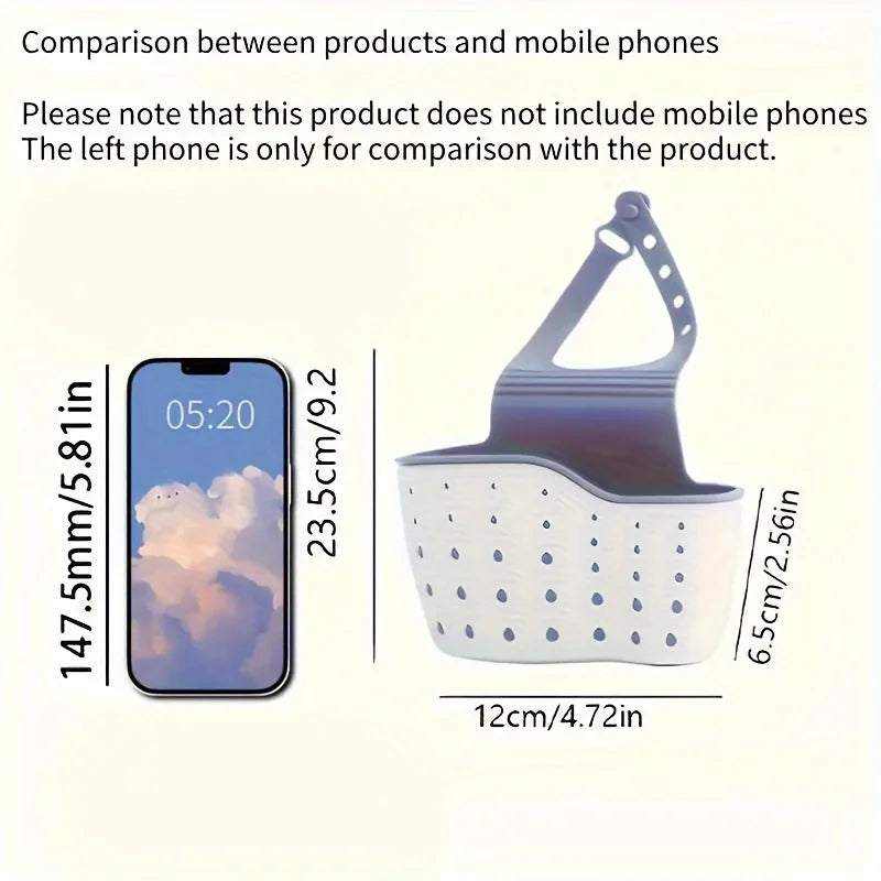 Double Sink Draining Hanging Bag Adjustable Press Faucet Shelf Sponge