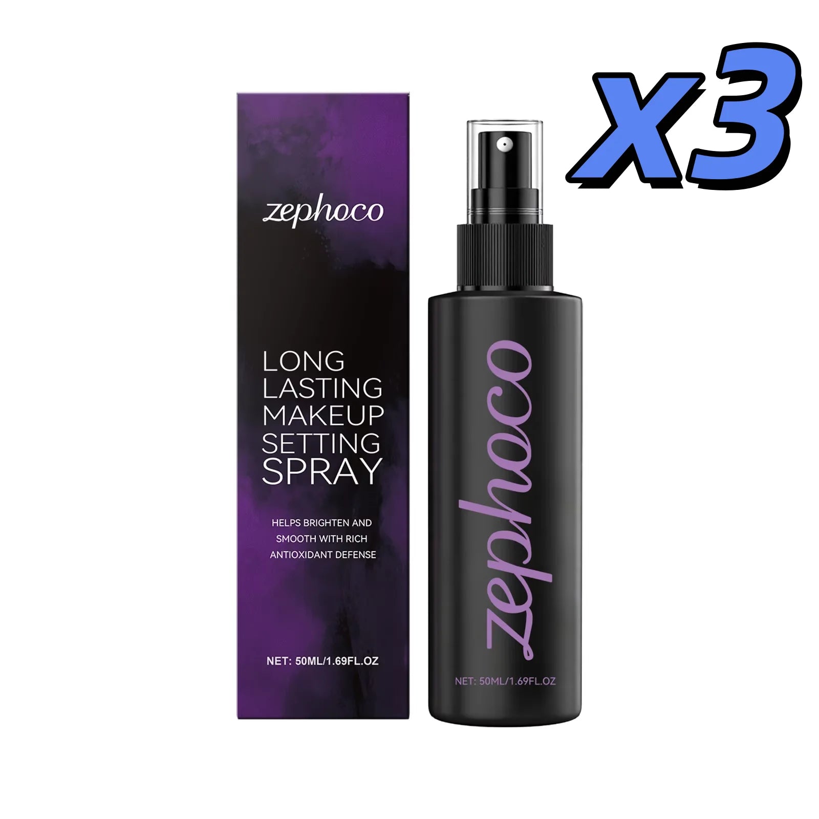 WIYUN Mattifying Makeup Setting Spray – Waterproof, Long-Lasting Makeup Setting Spray Zpaxo 50ml boxedx3pcs