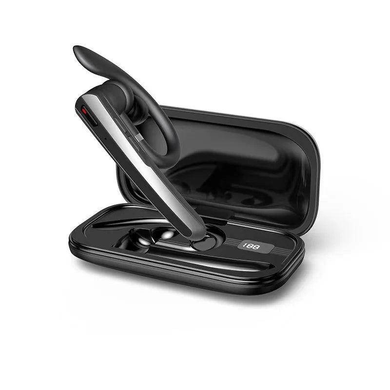 Bluetooth Headset Wireless Earpiece Dual-mic& Noise Canceling V5 4 Zpaxo Black