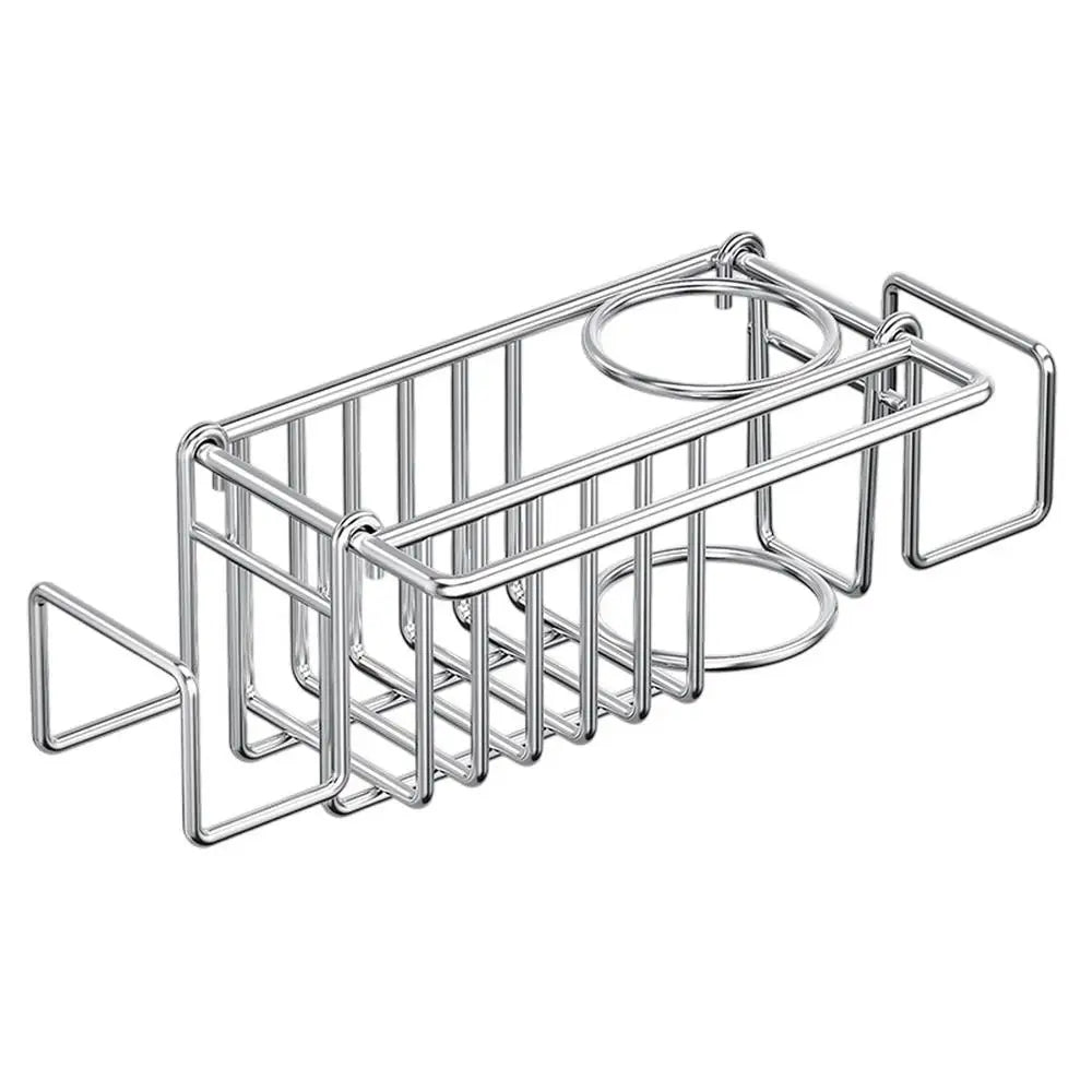 Sponge Holder Kitchen Sink Stainless Steel Wall Mounted No-drill Rack