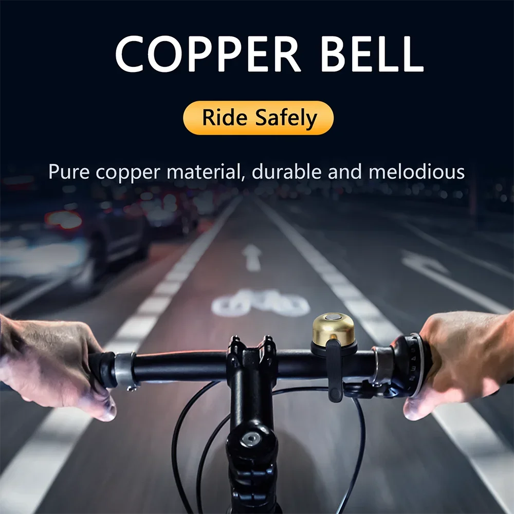 Bicycle Bell For Air Tag GPS Tracker Under Bike Bell Holder Bicycle Brass Bell For AirTag Case Anti-Theft Waterproof Bike Mount Zpaxo