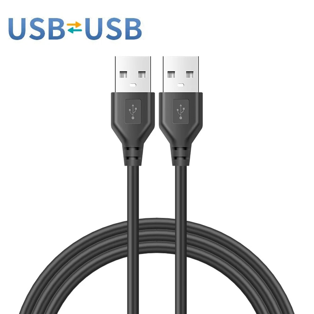 USB 2.0 Extension Cable USB to USB A Male to Male Data Sync Black Charger Extension Cable Cord USB Cable for PC Laptops Keyboard Zpaxo Black 1.5m