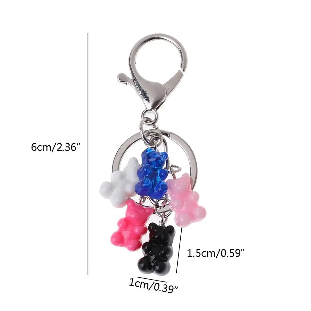 Cute Colorful Gift For Women Charm Multicolor Gummy Jewelry Fashion Accessories Key Chain Key Ring Zpaxo