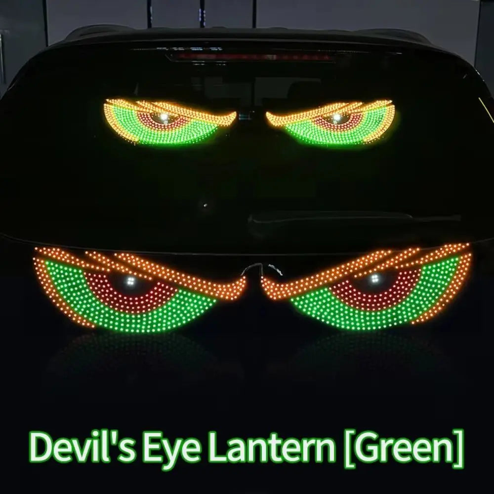 LED Display Devil Eyes Light Matrix Pixel Panel Cool Car Decorative Zpaxo