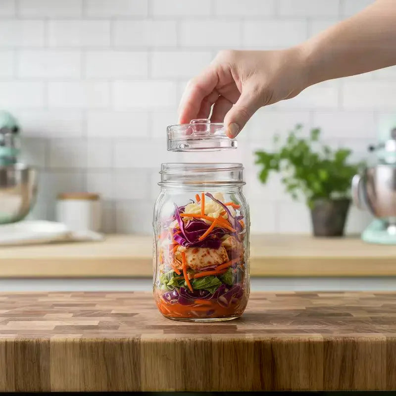 Reusable Glass Fermentation Jar Lid – Airtight Canning Cover Fermentation Jar Lid Zpaxo