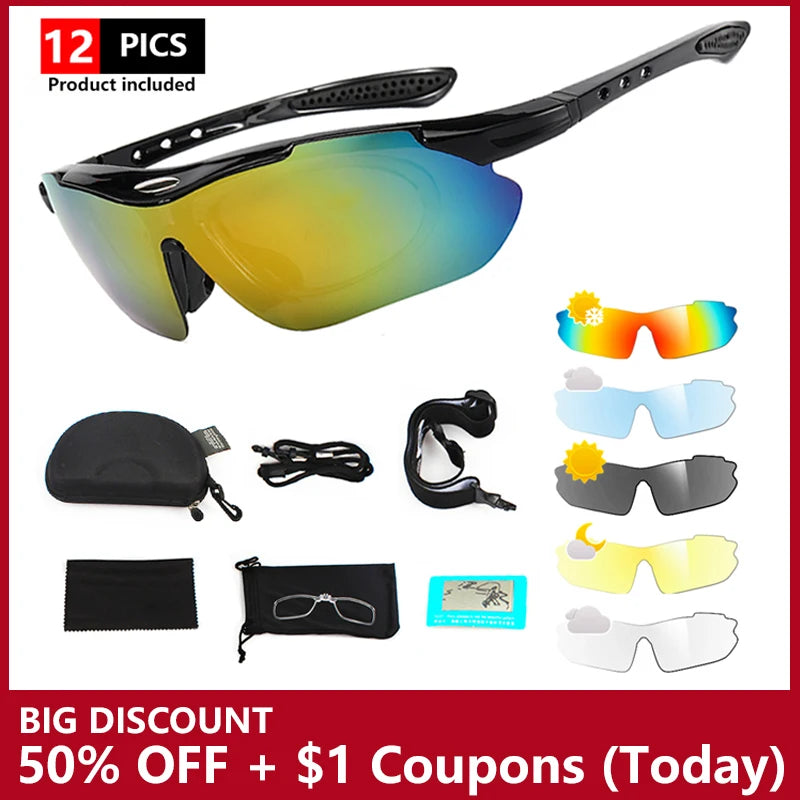 Polarized Sports Cycling Glasses Women’s & Men's sunglasses Road UV400 Cycling Eyewear Mountain Bike Bicycle Mtb Road Goggle Zpaxo