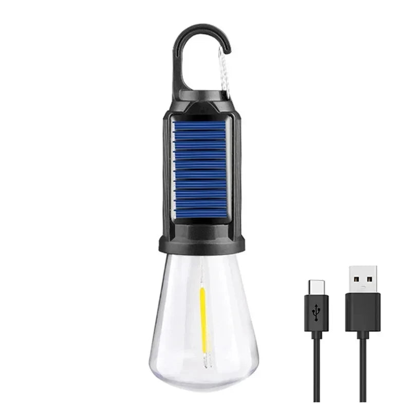 USB Camping Light 3 Lighting Mode Rechargeable Lantern Waterproof Zpaxo Solar Light B
