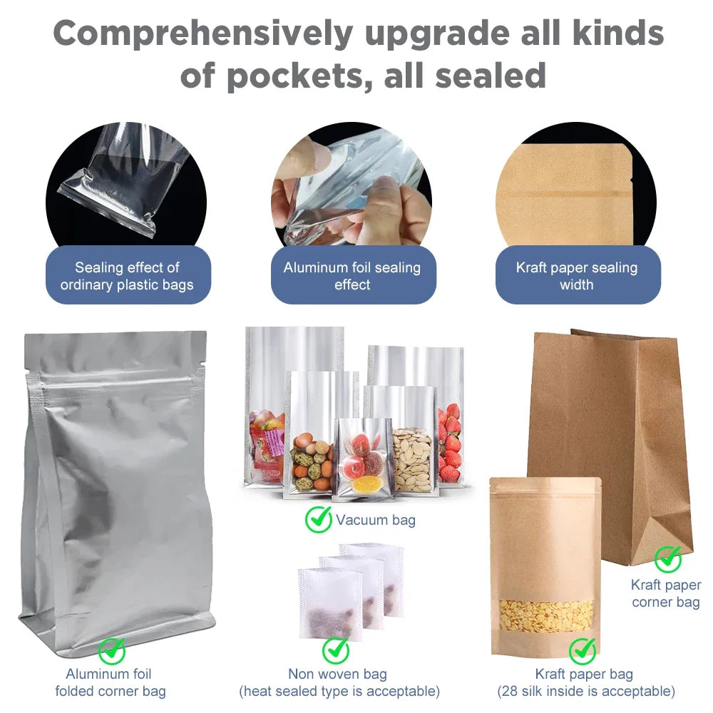 Heat Sealing Machine Home Impulse Sealer Kitchen Food Vacuum Seal