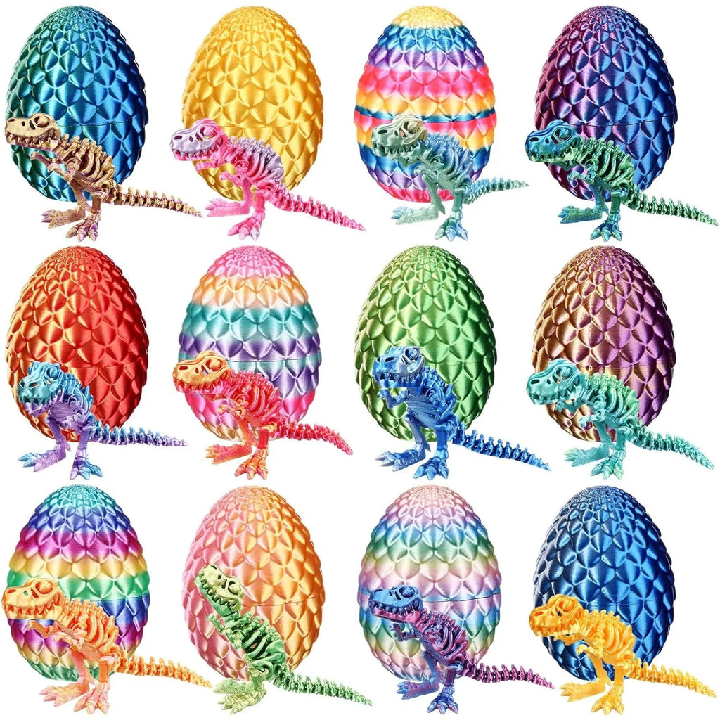 3D Printed Animals Dragon Eggs Flexible Articulated Mini Animal