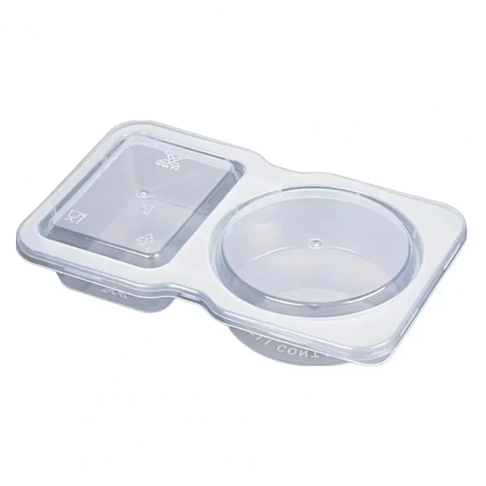 Hot 5/10/20/30Pcs Condiment Container Holder Dual Compartment Spice Box with Lids Reusable Snack Container for Dips Sauce Zpaxo 30PCS