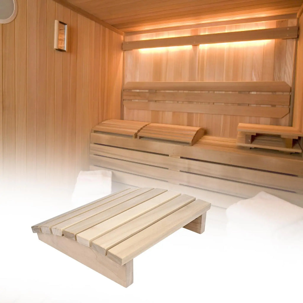 Curved Wooden Sauna Headrest – Ergonomic Neck & Back Support Sauna Headrest Zpaxo
