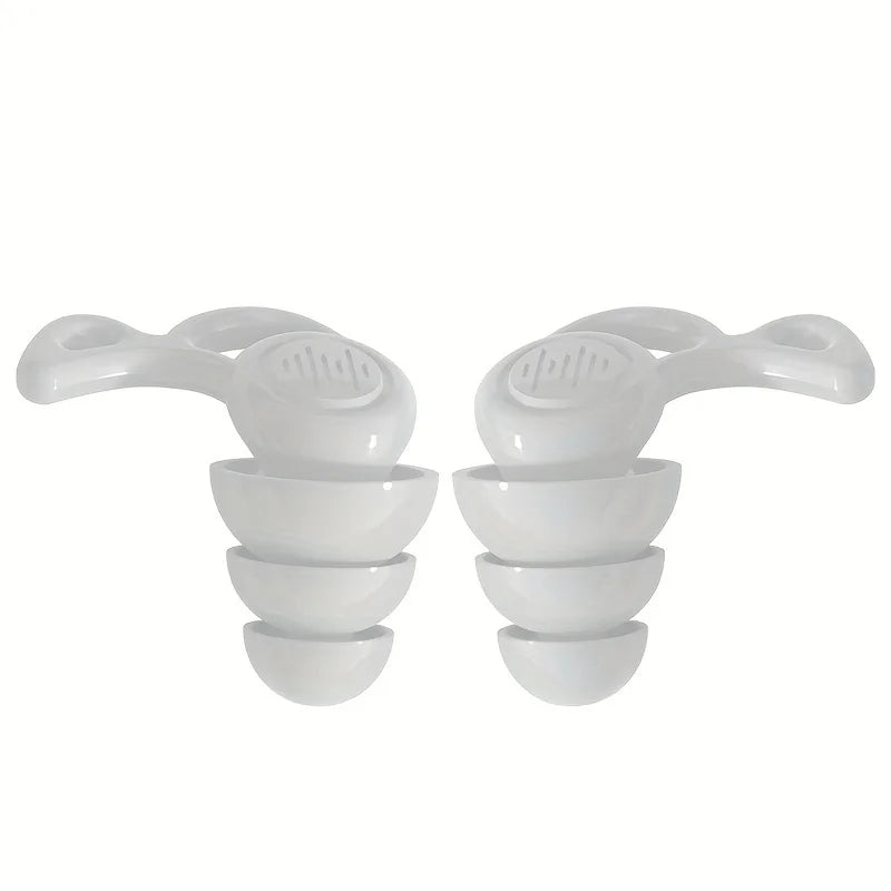 1 2 Pairs Professional 3-Layer Noise Canceling Earplugs Ultra Soft