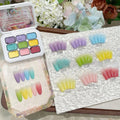 9-Color Chinese Style Gel Nail Glitter & Eye Shadow Palette Gel Nail Glitter Palette Zpaxo 9colors-set1