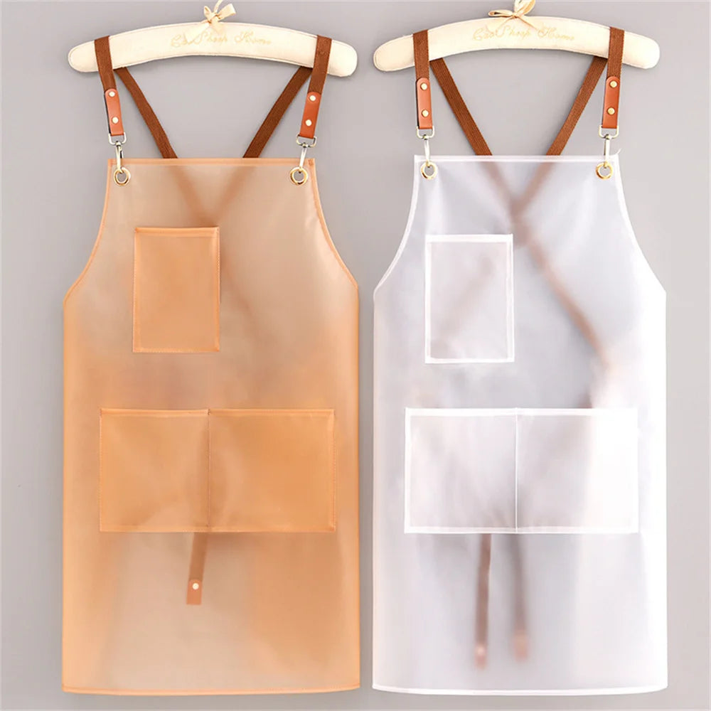 Waterproof TPU Kitchen Apron – Oil-Proof Unisex Cooking Apron