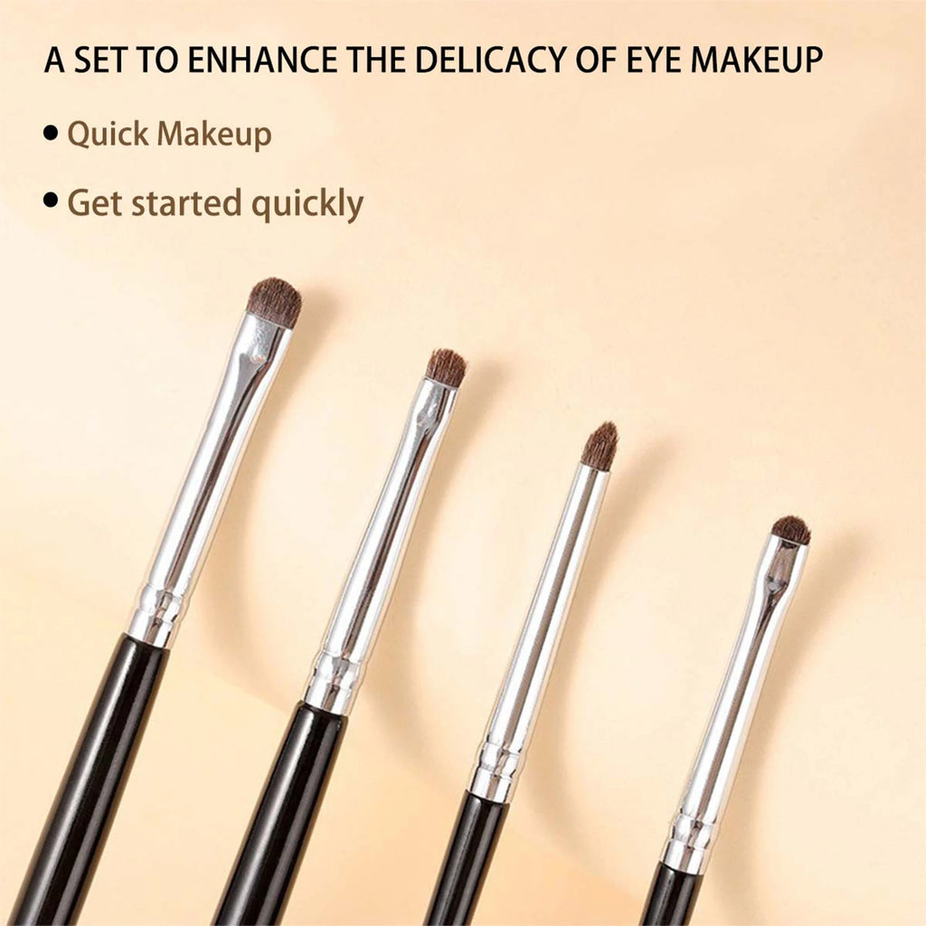 4 pieces of eyeshadow blending brushes, eye shadow brushes with silkworm details, delicate and soft makeup tools Zpaxo