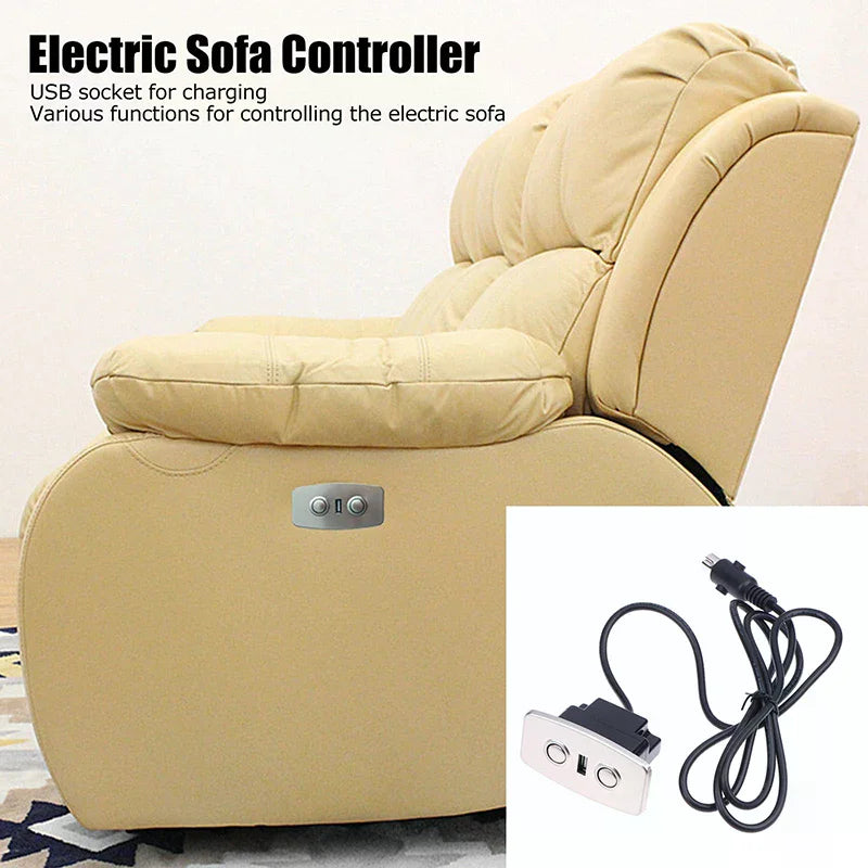 Massage Recliner Switch Controller USB Socket Charging Straight 5 Pin Zpaxo