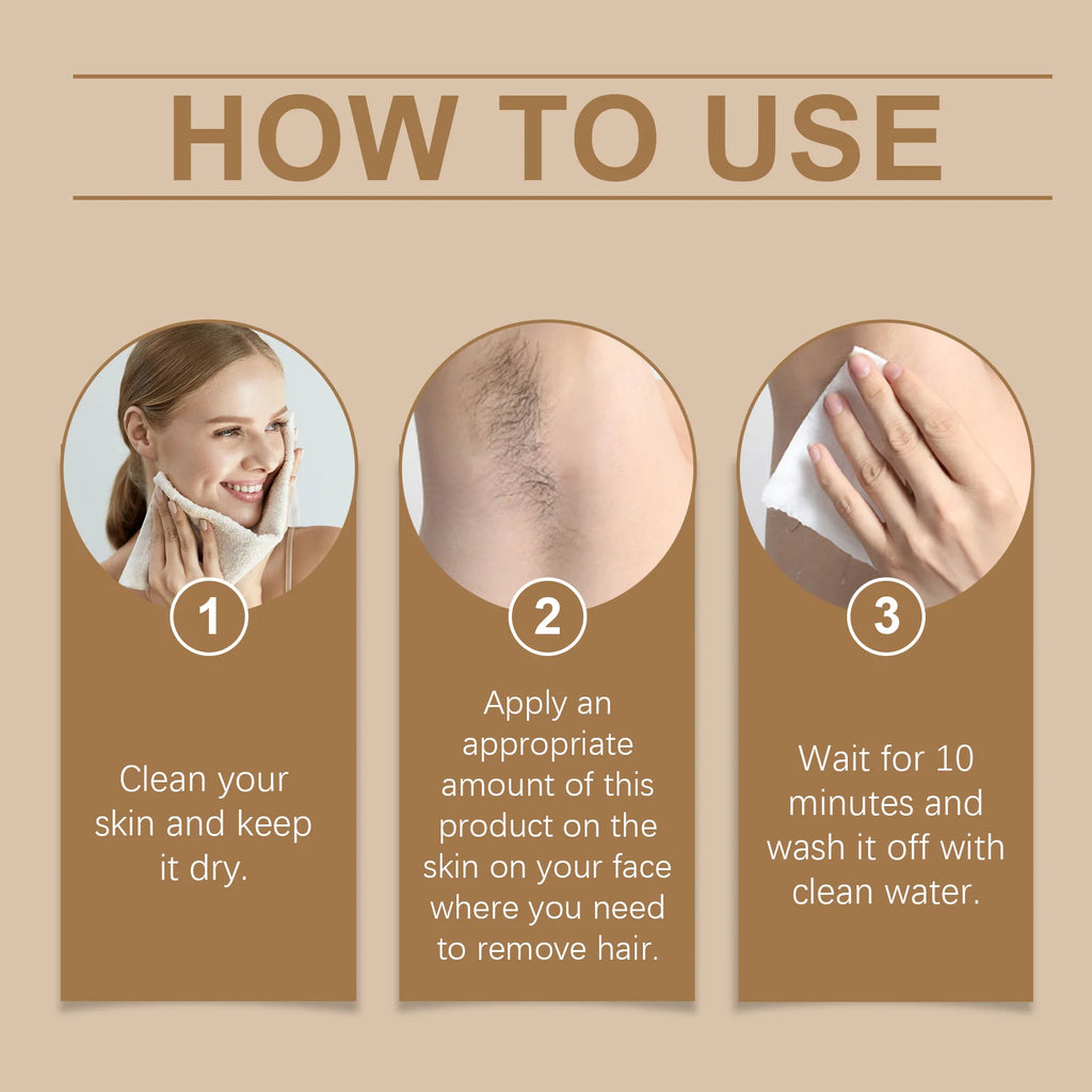 Coconut Facial Hair Removal Cream Painless No Irritation Reduce Redness Soothing Growth Inhibitor Smoothing Body Depilatory Crea Zpaxo