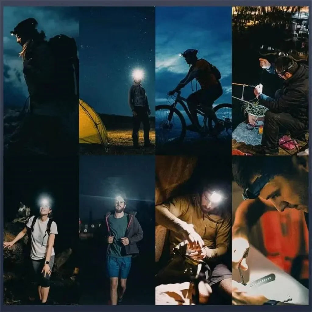 7 LED Rechargeable Waterproof Headlamp – 4 Modes, Camping