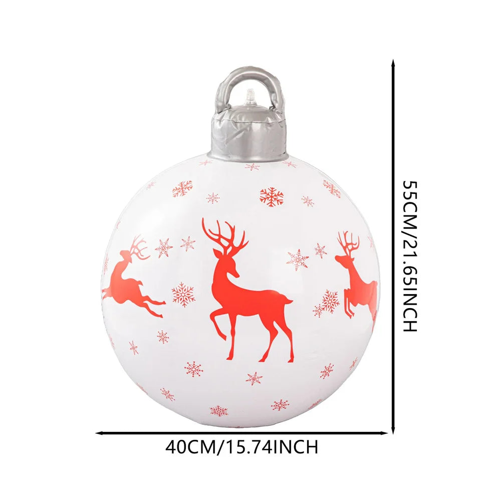 55cm Giant Inflatable Christmas Ball – PVC Xmas Ornament Decor