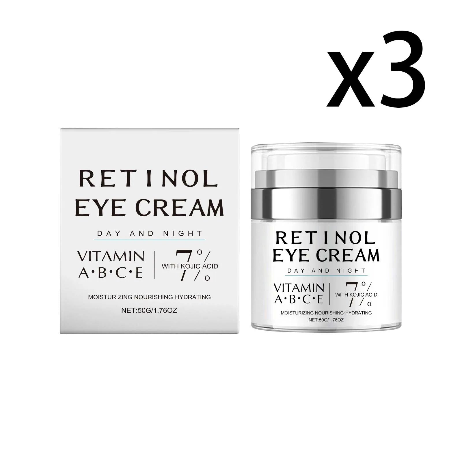 Retinol Firming Eye Cream – Anti-Aging, Dark Circles & Bags Eye Cream Zpaxo 3x50g 50g