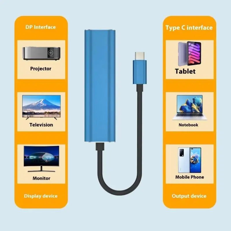 652F Aluminum USB C Hubs PD1 4+USB3 0+HDMI2 0 Port Adapter Universal Zpaxo