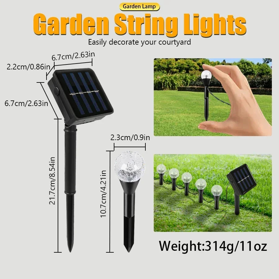 Solar Garden Light 20 LED Outdoor Waterproof Decorative Lamp Warm Zpaxo