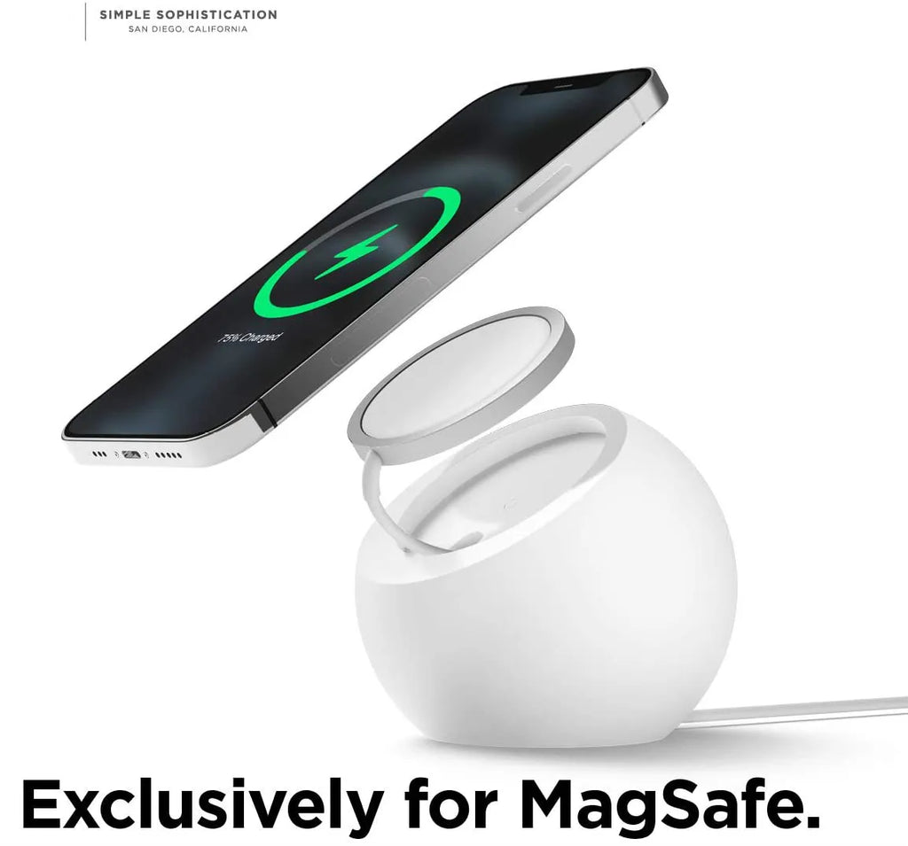 Ball Shape Magnetic Desk Phone Charger Stand Holder Magsafe IPhone 15