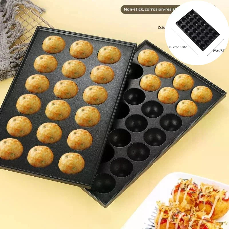 28 Hole Food Grade Non Stick Octopus Meatball Baking Tray Quail Eggs Zpaxo