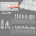 180PCS Sandwich Dual Nail Form Coffin Almond Nail Forms 14Size Reusable Top Bottom Forms Nail Art Extension Top Mold Bottom Mold Zpaxo F50S-F50X-180PCS