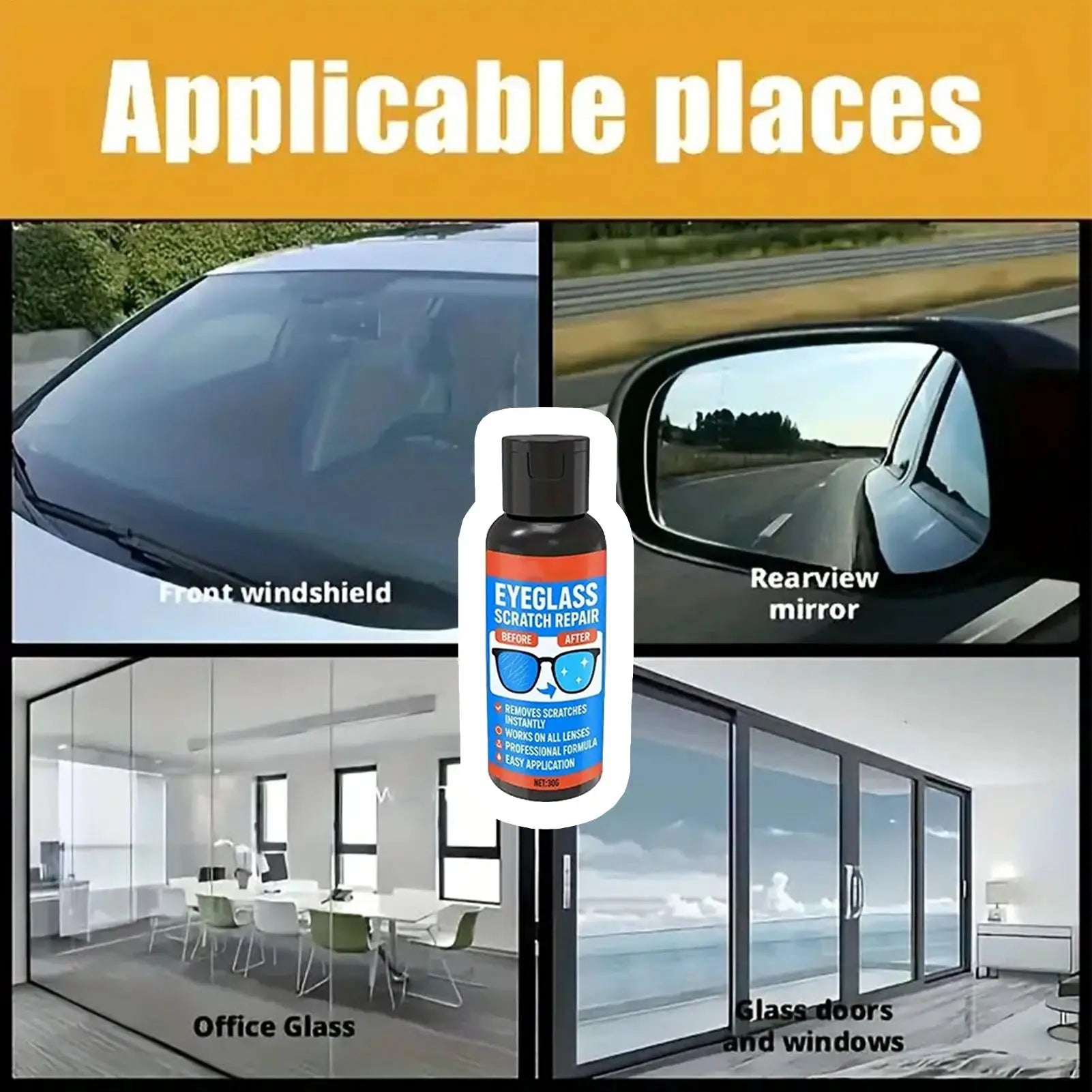 Eyeglass Lens Scratch Remover Anti Fog Cleaner Spray Glasses