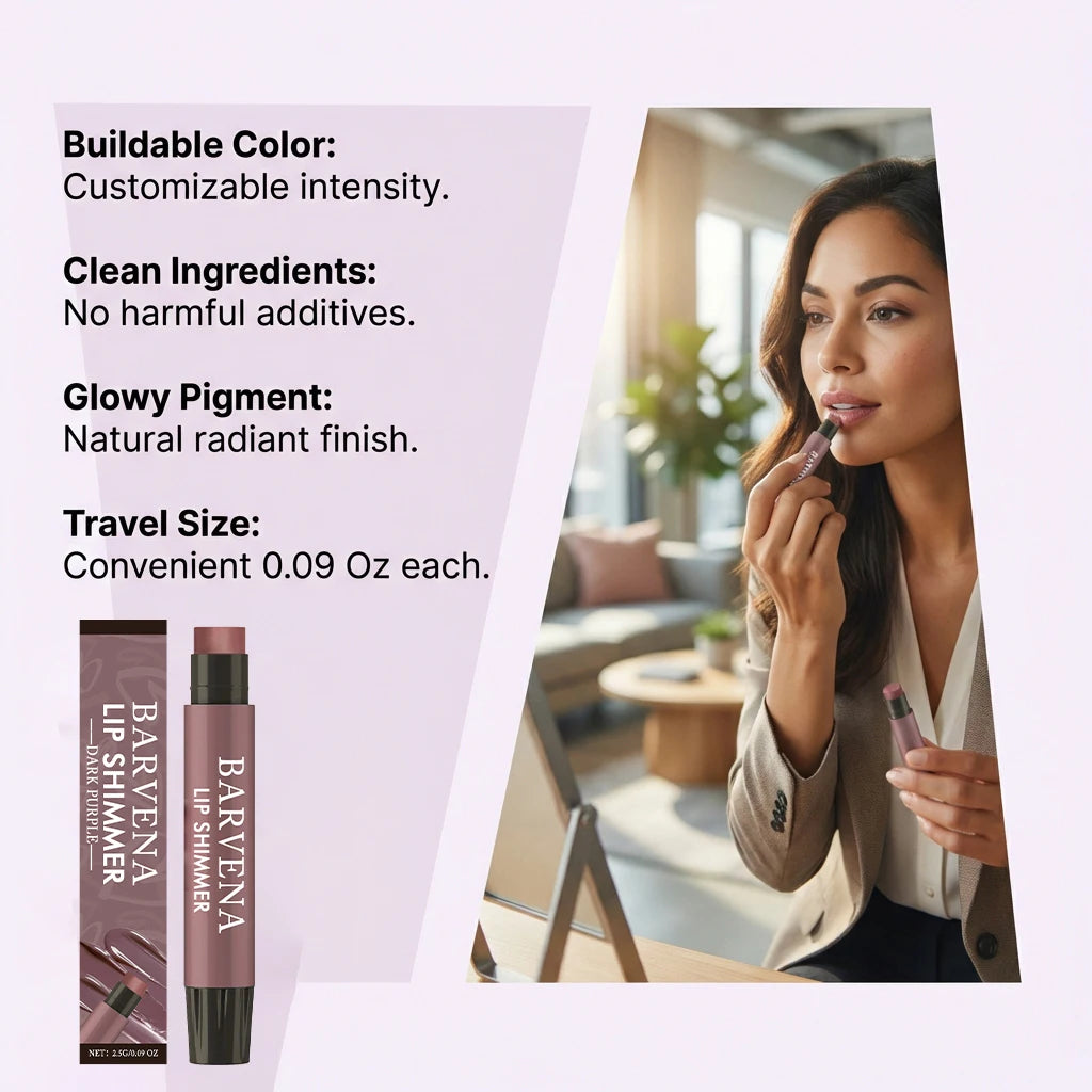 Dark Purple Tinted Lip Balm Stick – Moisturizing Shimmer Gloss Tinted Lip Balm Zpaxo