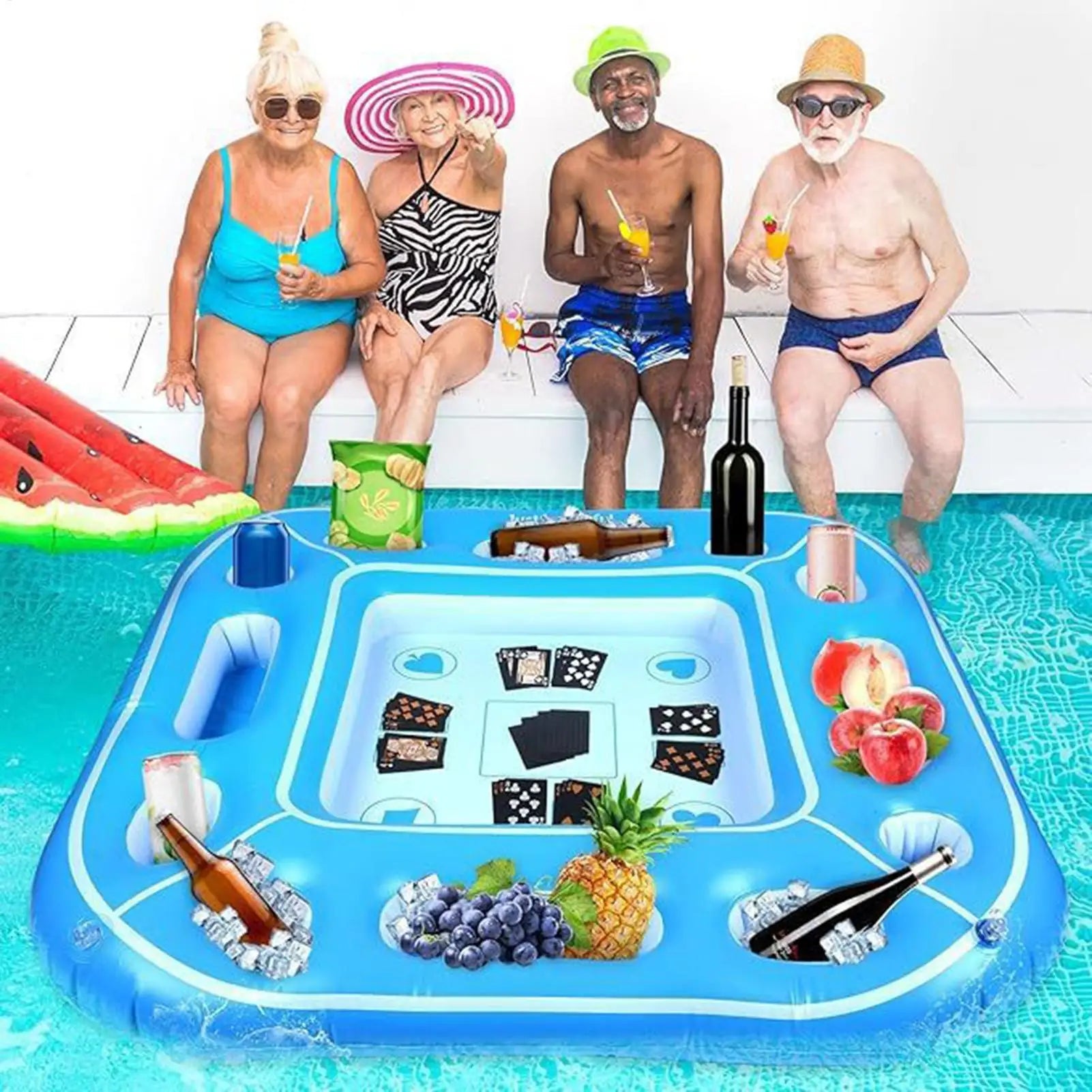 Floating Pool Table Portable Weather-resistant Inflatable Swimming