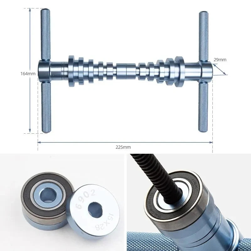 Bicycle Wheels Hub Bearings Press Set Bearings Pressed Bottom Bracket Tool Bike Accessories Bearings Extractor Installation Tool Zpaxo