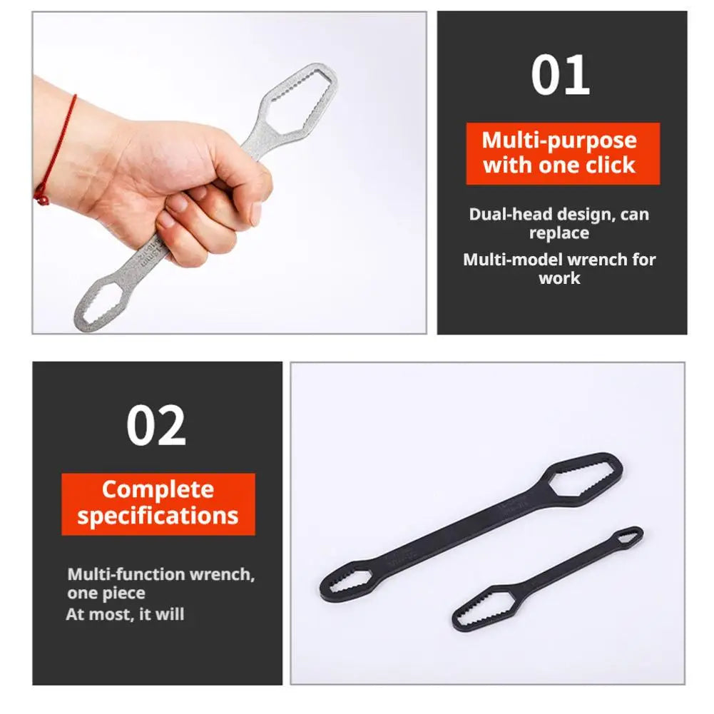 Universal Self-Tightening Adjustable Wrench 8–24mm Hand Tool Adjustable Wrench Zpaxo