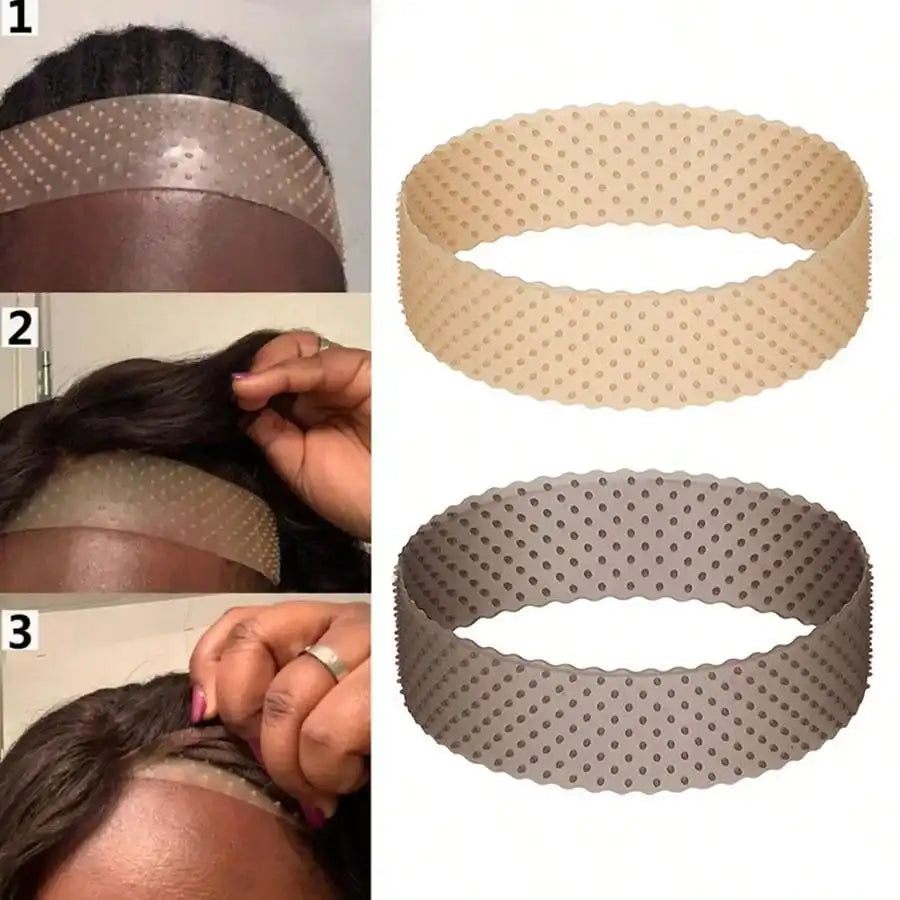 Non Slip Silicone Wig Grip Headband Transparent Black Brown Wig Band to Hold Wig Anti-Slip Wig Accessories For Daily Use Zpaxo