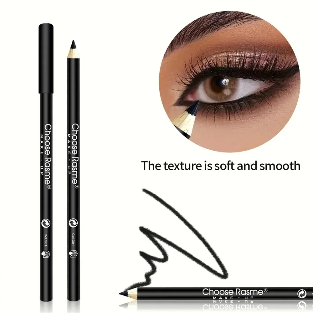 Pigmented Eyeliner Pencil Hard Refill Smooth Black Wooden&liquid Zpaxo