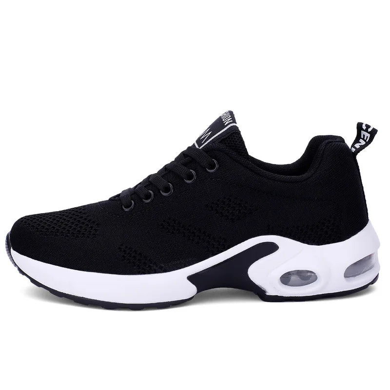 Women Running Shoes Breathable Casual Outdoor Light Weight White Zpaxo Mesh black 39 China Mainland