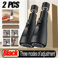 1pc Faucet Extender Metal Alloy,Three Modes,Head Water Saver Home Extended Shower Spray Filter Faucet Extender Kitchen Zpaxo 2pcs-black