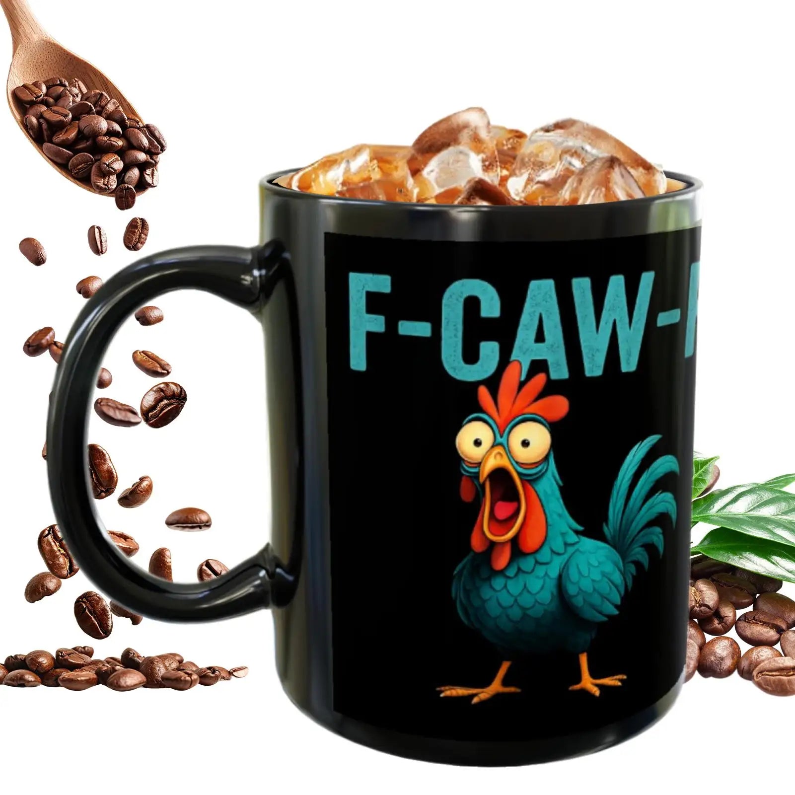 Chicken Mug Funny Rooster Coffee Cup Ceramic Novelty Christmas Tea