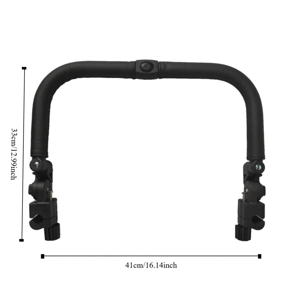 PU Cover Handle Baby Stroller Accessories Handlebar Stroller Fence Armrest Bumper Bar EVA Solid Color Pushchair Front Bumper Zpaxo